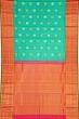 Kanchipuram Silk Checks And Butta Sea Green Saree