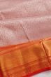 Kanchipuram Silk Brocade Peach Saree