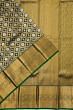 Kanchipuram Silk Criss Cross Checks And Butta Bottle Green Saree