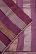 Organza Vertical Lines Purple Saree