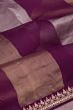 Organza Vertical Lines Purple Saree