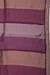 Organza Vertical Lines Purple Saree