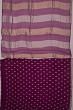 Organza Vertical Lines Purple Saree