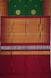 Kanchipuram Silk Butta Dark Green Saree