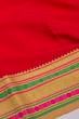 Binny Silk Plain Red Saree