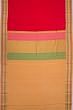 Binny Silk Plain Red Saree