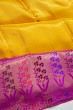 Kanchipuram Silk Tissue Brocade Yellow Saree