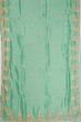 Organza Zardosi Work Butta Sea Green Saree With Scallop Border