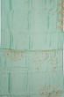 Organza Zardosi Work Butta Sea Green Saree With Scallop Border