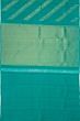 Kanchipuram Silk Antique Zari Diagonal Lines Sea Green Saree