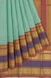 Kanchipuram Silk Checks Sea Green Saree