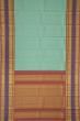 Kanchipuram Silk Checks Sea Green Saree