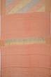 Banarasi Georgette Tissue Lines And Butta Orange And Blue Saree