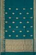 Banarasi Katan Silk Butta Teal Blue Saree