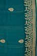 Banarasi Katan Silk Butta Teal Blue Saree