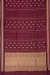 Banarasi Katan Silk Vertical Lines And Butta Brown Saree