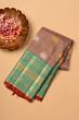 Kanchipuram Silk Checks And Butta Snuff Saree