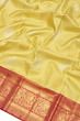 Kanchipuram Silk Checks And Butta Light Yellow Saree