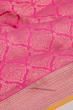 Banarasi Georgette Brocade Pink Saree With Bandhani Pallu