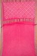 Banarasi Georgette Brocade Pink Saree With Bandhani Pallu