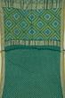 Banarasi Georgette Brocade Bottle Green Saree With Bandhani Pallu