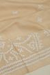 Tussar Embroidery Butta Beige Saree