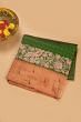 Paithani Silk Checks And Embroidery Green Saree With Triple Muniya Border