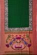 Paithani Silk Checks And Embroidery Green Saree With Triple Muniya Border