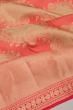 Taranga Kanchi Silk Jaal Cream And Orange Saree