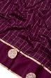 Banarasi Katan Silk Checks Purple Saree