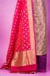 Banarasi Silk Brocade Purple Salwar Suit Set