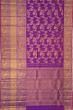 Kanchipuram Silk Oosi Lines And Jaal Purple Saree