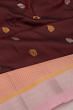 Gadwal Silk Butta Brown Saree