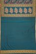 Banarasi Silk Jaal Teal Blue Saree