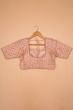 Raw Silk Readymade Padded Pastel Peach Blouse