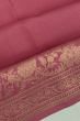 Banarasi Silk Plain Pink Dhoti With Kurtha And Kanduva