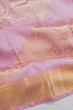 Kanchipuram Silk Leheriya Baby Pink Saree