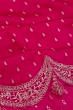 Banarasi Silk Brocade Pink Saree With Scallop Border