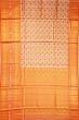 Kanchipuram Silk Tissue Brocade Orange Saree