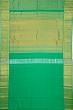 Kanchipuram Silk Criss Cross Checks And Butta Green Saree