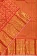 Kanchipuram Silk Checks And Butta Red Saree