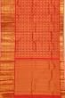 Kanchipuram Silk Checks And Butta Red Saree