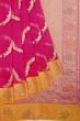 Banarasi Kora Organza Jaal Rani Pink Saree