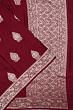 Banarasi Silk Butta Maroon Saree