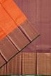 Kanchipuram Silk Brocade Orange Saree