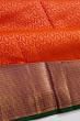 Kanchipuram Silk Brocade Orange Saree