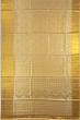 Kanchipuram Silk Tissue Brocade Cream Saree