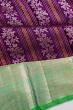 Kanchipuram Silk Vertical Lines And Brocade Purple Saree