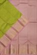 Kanchipuram Silk Brocade Parrot Green Saree