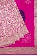 Banarasi Georgette Brocade Pink Saree With Bandhani Pallu